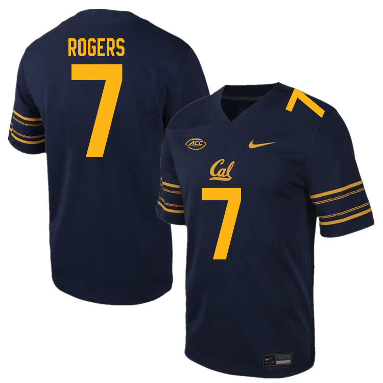 Men #7 Chandler Rogers California Golden Bears ACC Conference College Football Jerseys Stitched Sale